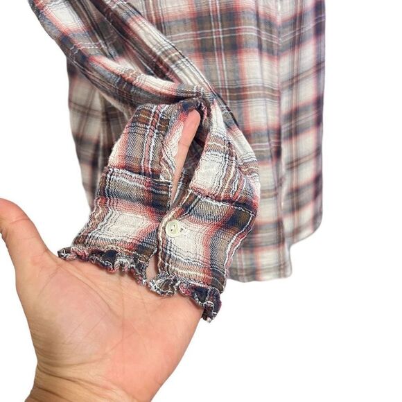 Velvet by Graham & Spencer Women's Red & Black Plaid Button-Down Blouse Size S - Picture 6 of 14